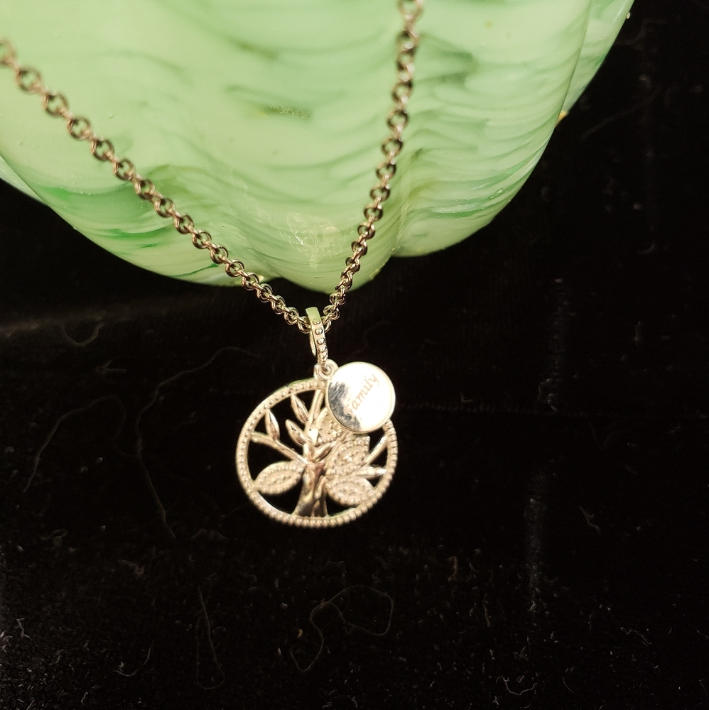 Diamond Accent Family Tree Pendant